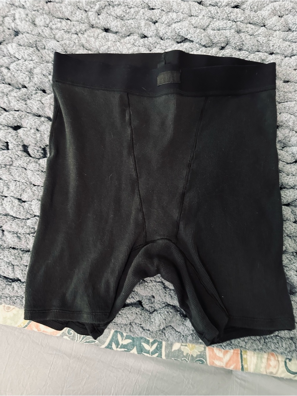 Skims Black Stretch Boxer Briefs - Medium